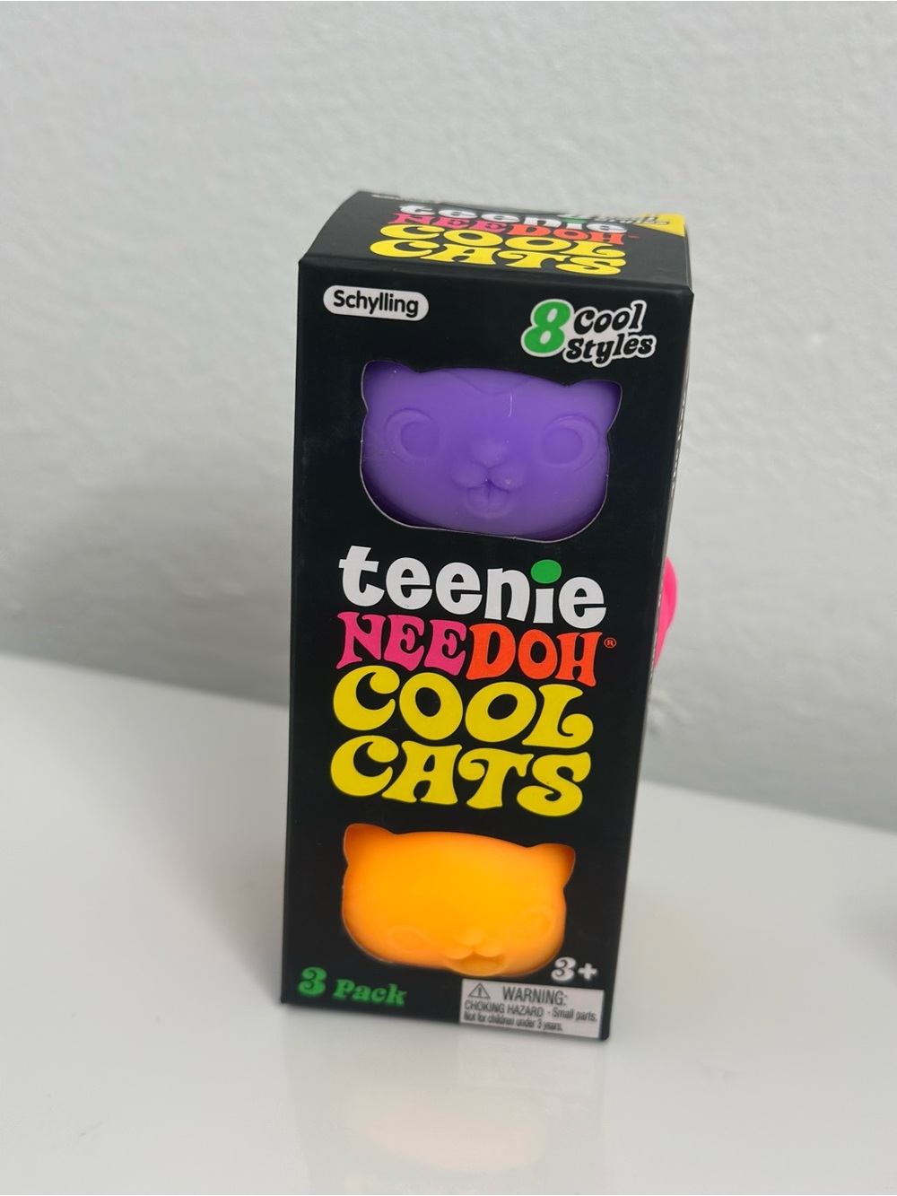 Teenie Needoh Cool Cats 3-Pack — Purple & Orange Sensory Toys
